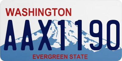 WA license plate AAX1190