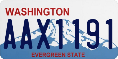 WA license plate AAX1191