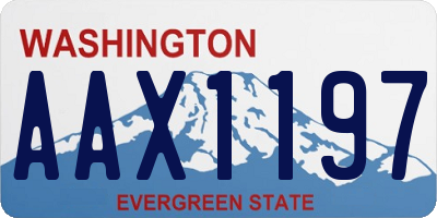 WA license plate AAX1197