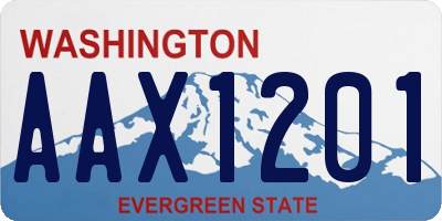 WA license plate AAX1201
