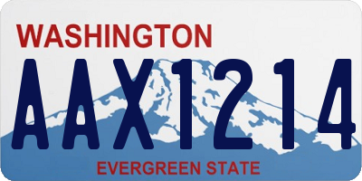 WA license plate AAX1214