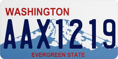 WA license plate AAX1219