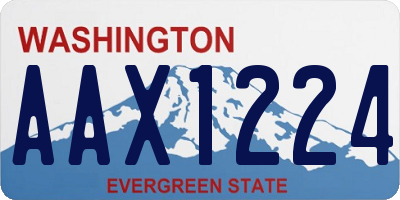 WA license plate AAX1224