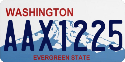 WA license plate AAX1225