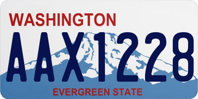 WA license plate AAX1228