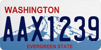 WA license plate AAX1239