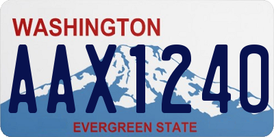 WA license plate AAX1240