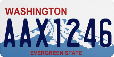 WA license plate AAX1246
