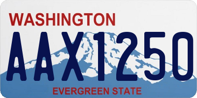 WA license plate AAX1250