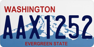 WA license plate AAX1252