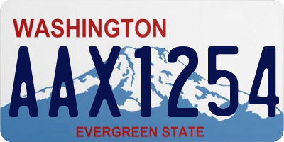 WA license plate AAX1254