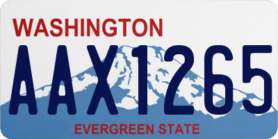 WA license plate AAX1265