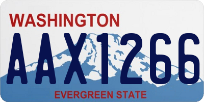 WA license plate AAX1266