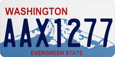 WA license plate AAX1277