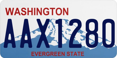 WA license plate AAX1280