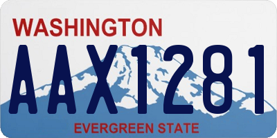 WA license plate AAX1281