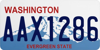 WA license plate AAX1286