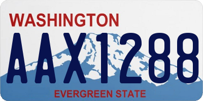 WA license plate AAX1288