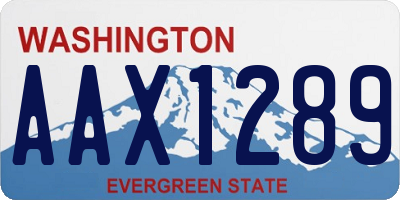 WA license plate AAX1289