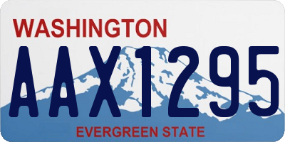 WA license plate AAX1295