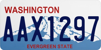 WA license plate AAX1297