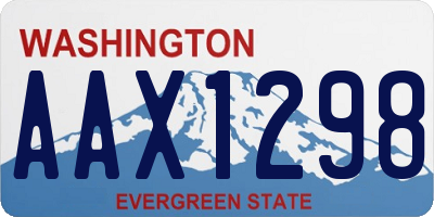 WA license plate AAX1298