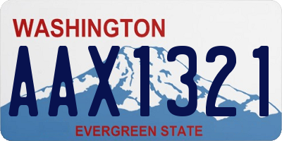 WA license plate AAX1321