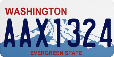 WA license plate AAX1324