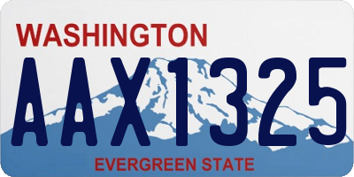 WA license plate AAX1325