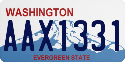 WA license plate AAX1331