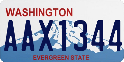 WA license plate AAX1344