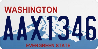 WA license plate AAX1346