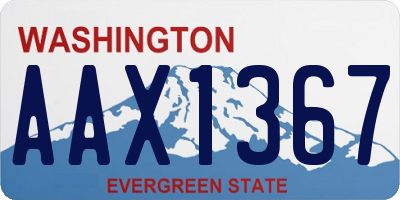 WA license plate AAX1367