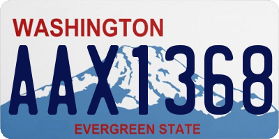 WA license plate AAX1368