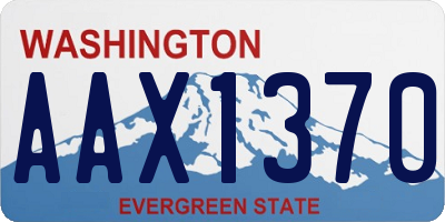 WA license plate AAX1370