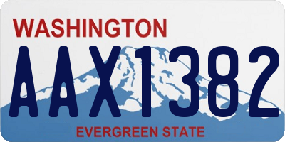 WA license plate AAX1382
