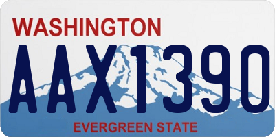 WA license plate AAX1390