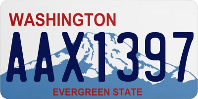 WA license plate AAX1397