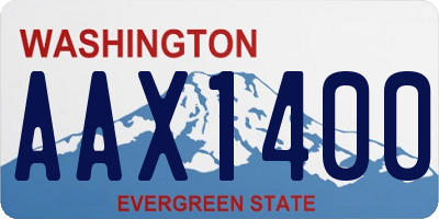 WA license plate AAX1400