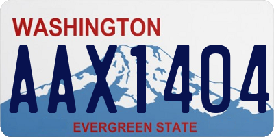 WA license plate AAX1404