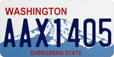 WA license plate AAX1405
