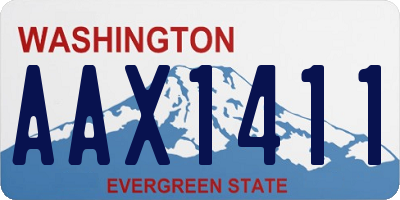 WA license plate AAX1411