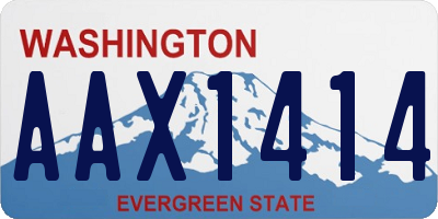WA license plate AAX1414