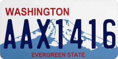 WA license plate AAX1416
