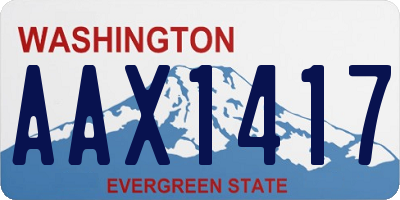 WA license plate AAX1417