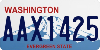 WA license plate AAX1425