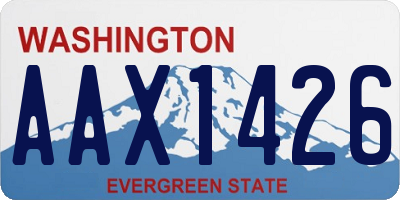 WA license plate AAX1426