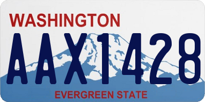 WA license plate AAX1428