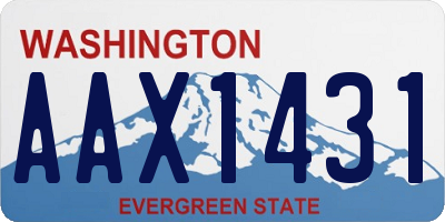 WA license plate AAX1431