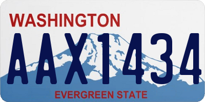 WA license plate AAX1434